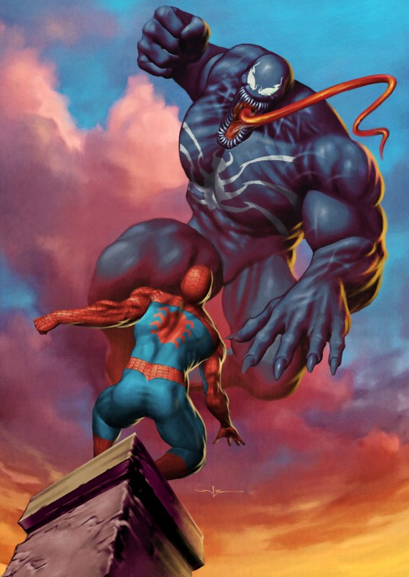 Spiderman_vs_Venom___updated_by_Valzonline