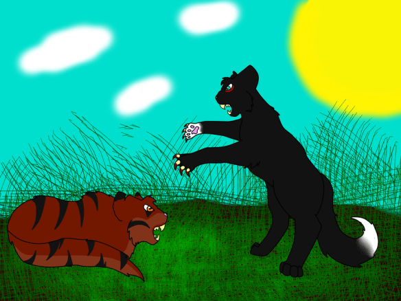 tigerstar_vs__scourge_by_vegetaclaw-d4ysl44