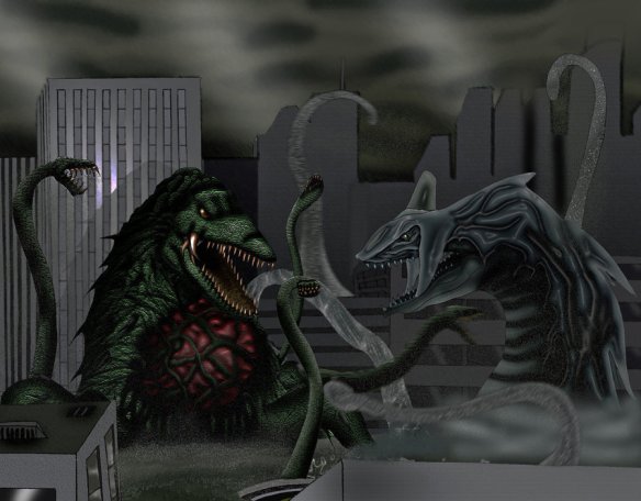 biollante_vs__perfect_chaos_by_adiraiju-d4vw762