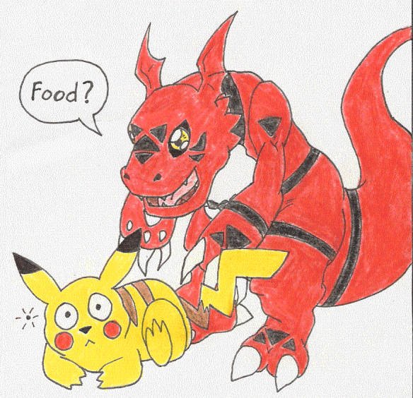 Guilmon can eat Pikachu