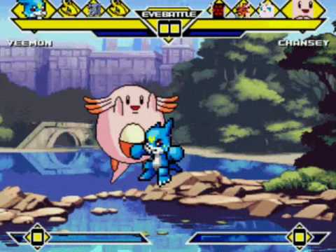 Veemon will steal Chansey's eggs