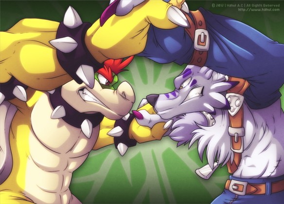 Bowser and Garurumon