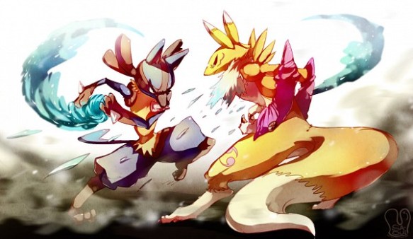 Renamo and Lucario cool fanart